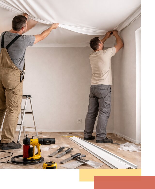 Монтаж ПВХ натяжного потолка в Вичуге качественно и быстро