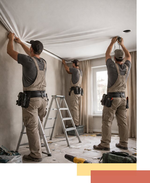 Монтаж матового натяжного потолка в Вичуге качественно и быстро