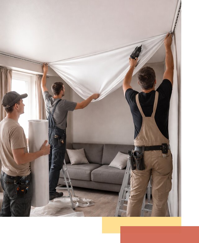 Монтаж сатинового натяжного потолка в Вичуге качественно и быстро