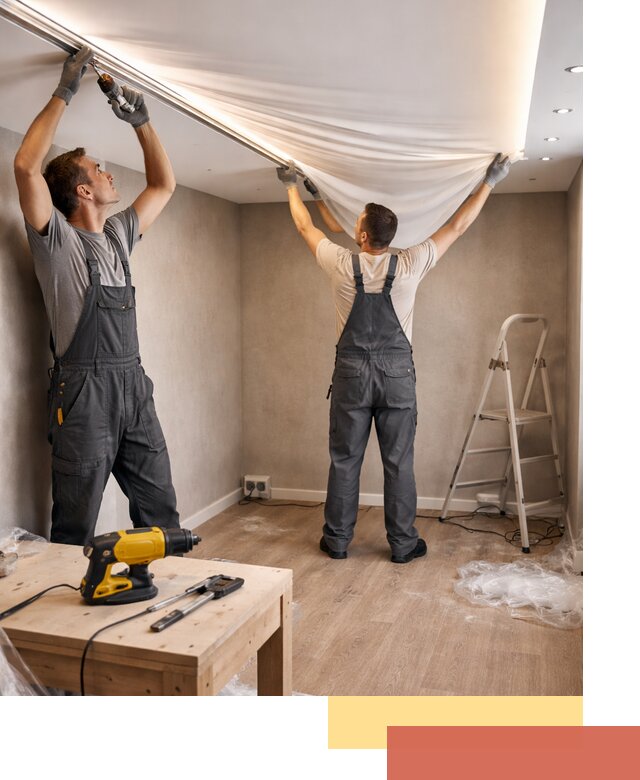 Монтаж натяжного потолка с подсветкой в Вичуге цена и сроки