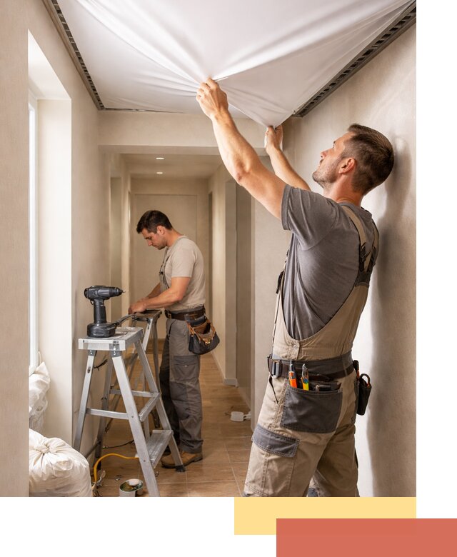 Монтаж натяжного потолка в прихожей в Вичуге