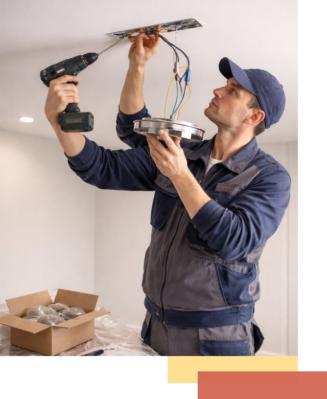 Установка люстры в натяжной потолок в Вичуге