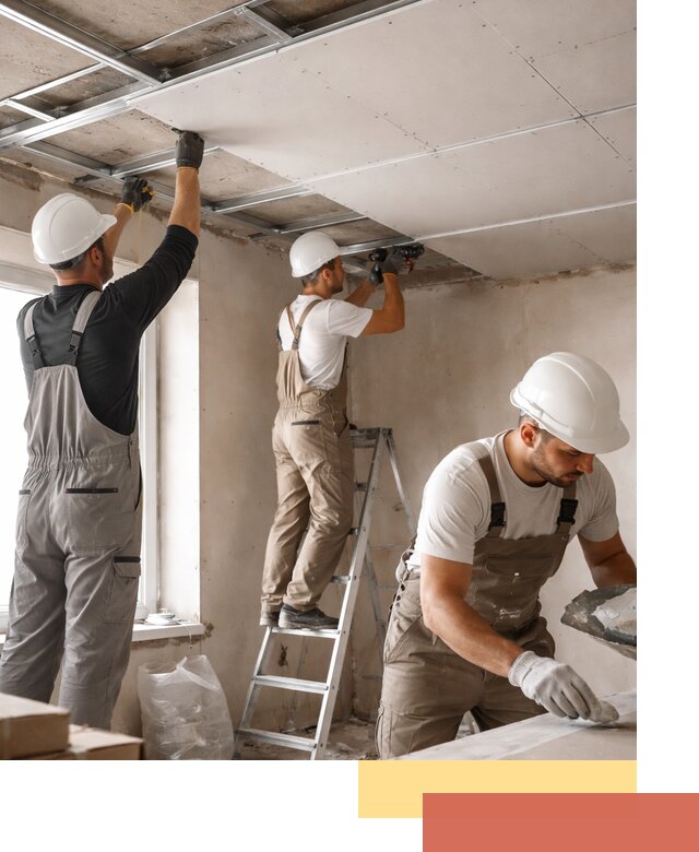 Одноуровневый потолок из гипсокартона в Вичуге — монтаж и отделка