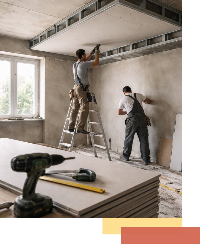 Двухуровневый потолок из гипсокартона в Вичуге