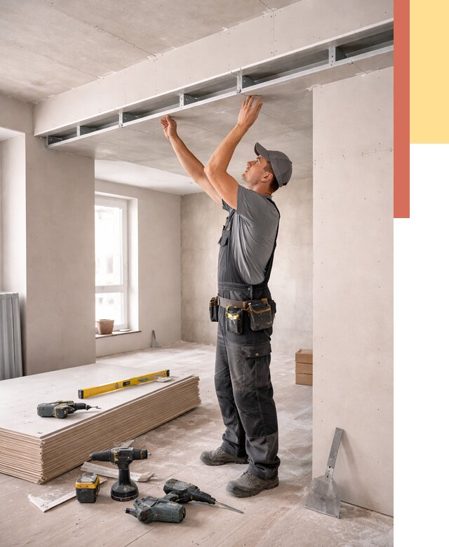 Потолок из гипсокартона с нишей в Вичуге от 1270 руб. под ключ | ОТДЕЛОЧНИК-Вчг