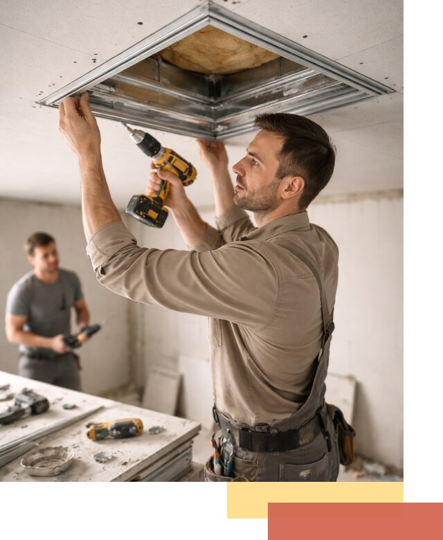 Монтаж люка в потолок из ГКЛ в Вичуге