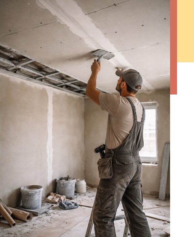 Ремонт потолка из гипсокартона в Вичуге от 660 руб./м² — быстро и недорого | ОТДЕЛОЧНИК-Вчг