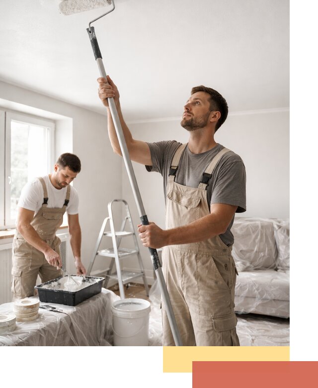 Покраска потолка водоэмульсионной краской в Вичуге