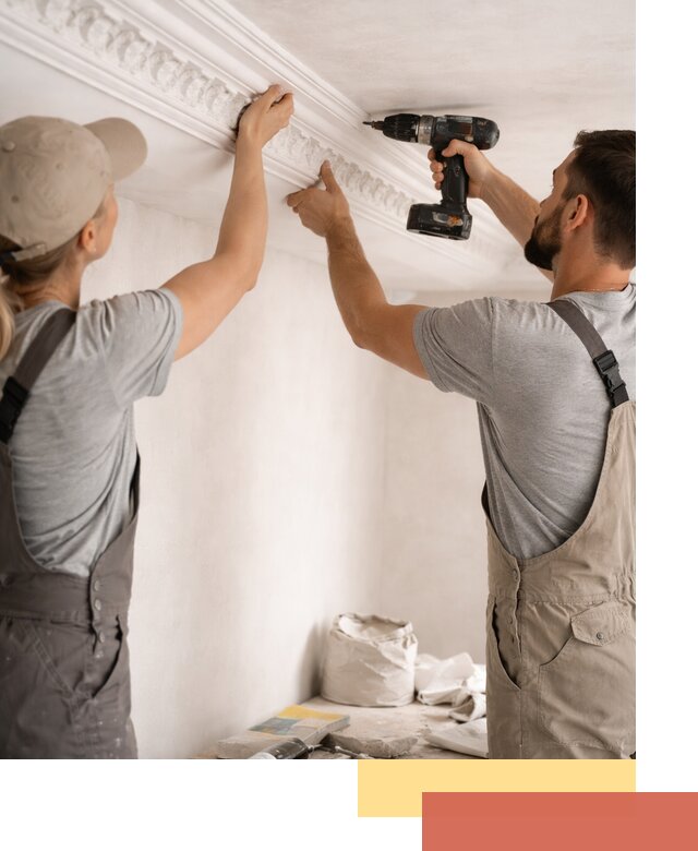 Профессиональный монтаж лепнины на потолок в Вичуге